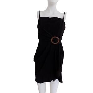 Saints + Secrets dress sundress black size Large NWT
